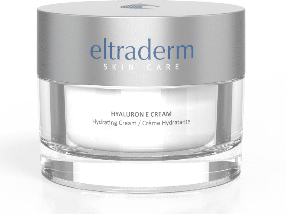 a white container of Hyaluron E Cream